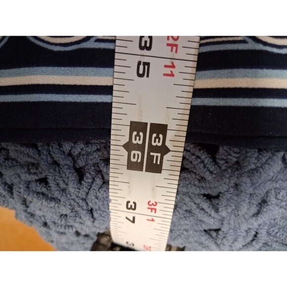 White House Black Market Womens Patterned Tunic Dress Long Sleeve Navy/White S - Picture 4 of 7